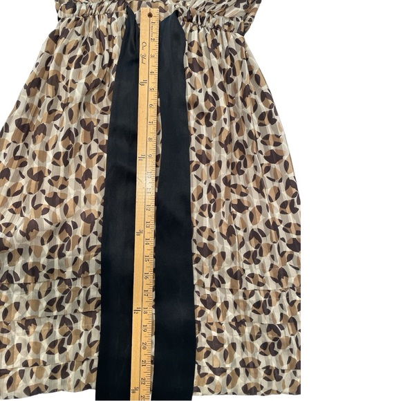 BCBG MAXAZRIA SILK COCKTAIL DRESS.EMPIRE WAIST.ABSTRACT ANIMAL PRINT.SIZE 4 - Picture 9 of 16